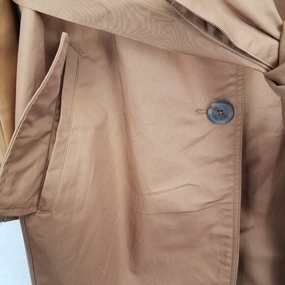 NEW A new Day Women's S Trench Coat in Burlap Brown Cotton NWT $50 - Picture 6 of 12